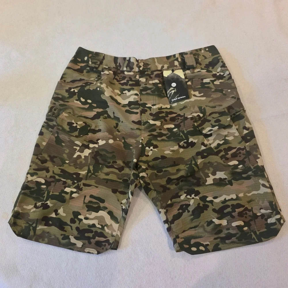Outdoor Equipment Mens XXL Camo Tactical Cargo Shorts Ripstop Multicam New